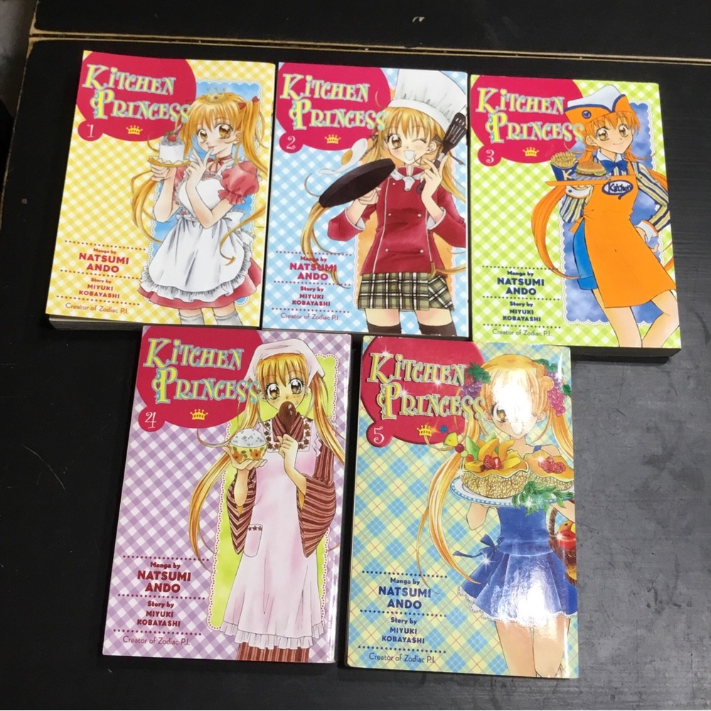 Manga Kitchen Princess Set in Yellow, Pink, Blue, Orange